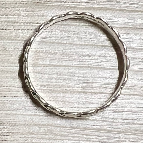 Vintage Designer Signed IBB Sterling Silver Wheat Ring, Size 8.5, 1.4g - Picture 4 of 7